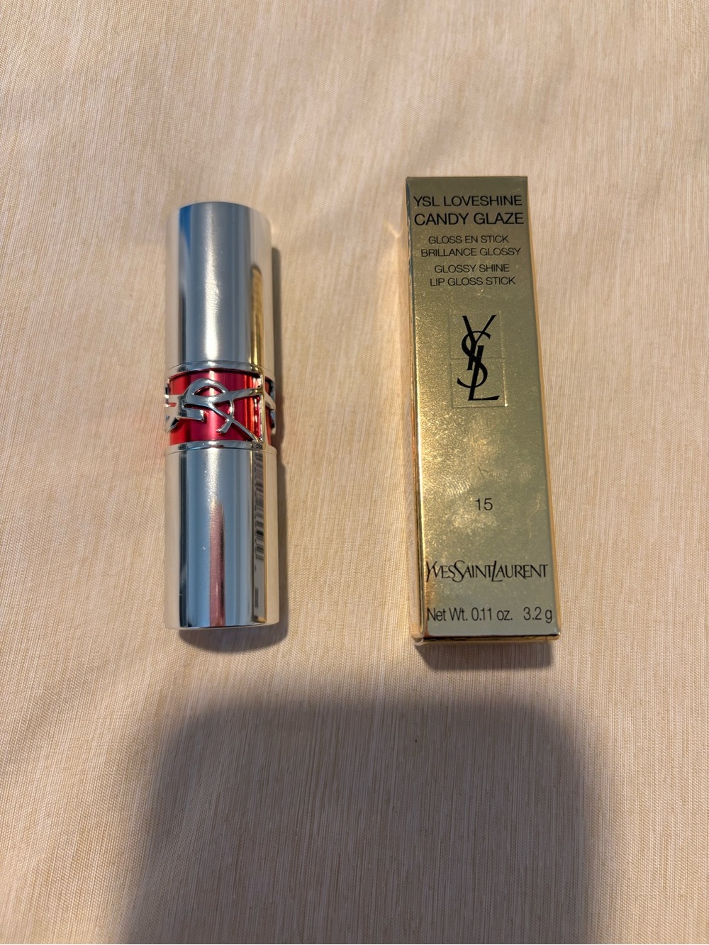 Yves Saint Laurent (YSL) LoveShine Candy Glaze Lip Gloss Stick - Nude